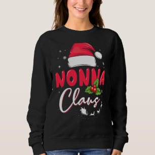 Nonna Claus God jul Santa Hat Matching Fam T Shirt