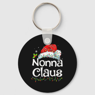 Nonna Claus jul-familjen Pajama Matching Julafton Nyckelring