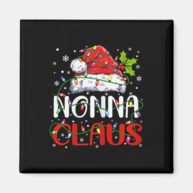Nonna Claus jultomten Matching Family Julafton P Magnet (Framsidan)
