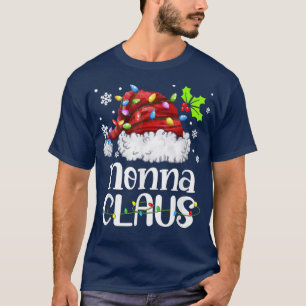 Nonna Claus Santa Hat jul Light Julafton Family T Shirt