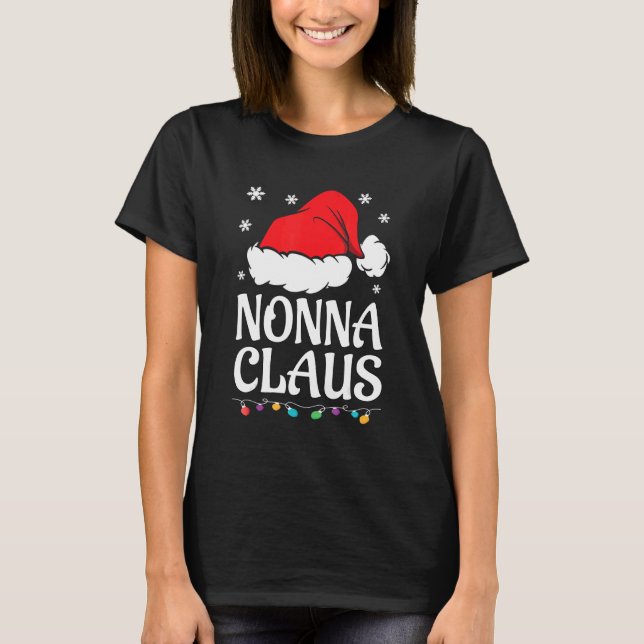 Nonna Claus Shirt jul - matchning av Pajama-familj T Shirt (Framsida)