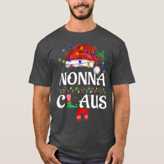 Nonna Clause Matching Family Santa Hat Pajamas Xma T Shirt