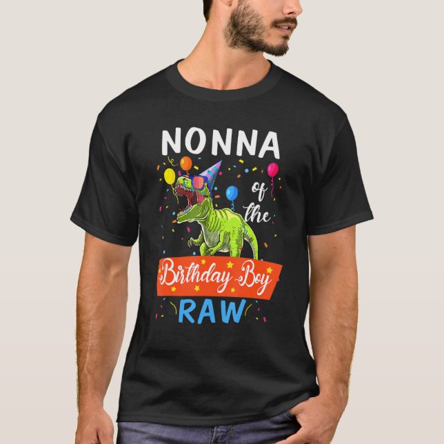 Nonna Dinosaur Funny Cute Birthday Boy Family App T Shirt (Framsida)