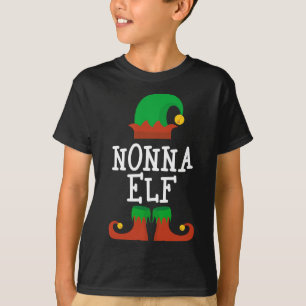 Nonna Elf-julmatchningsfamiljen Funny Pajama P T Shirt