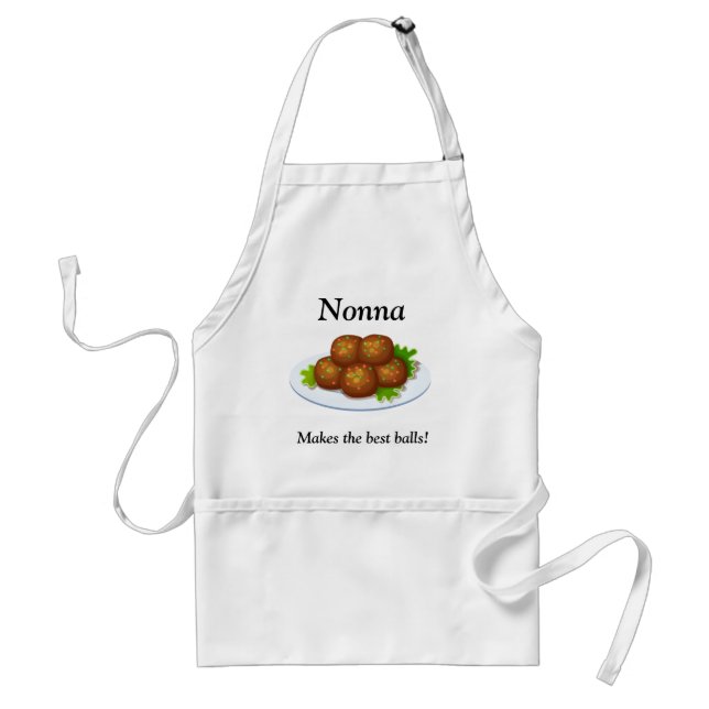 Nonna gör de bästa bollarna! Köttbullar Förkläde M (Framsidan)
