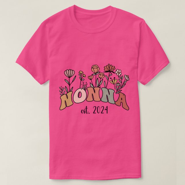 Nonna Grandma Est 2024 New Grandmor Women frie T Shirt (Design framsida)