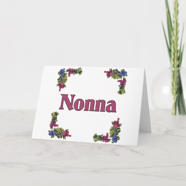 Nonna (italiensk farmor) helgkort (Framsida)