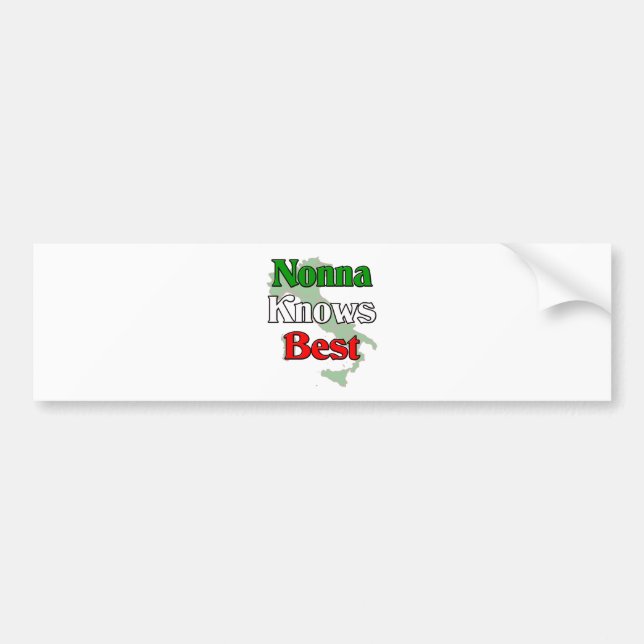 Nonna (italiensk farmor) M vet bäst Bildekal (Framsidan)
