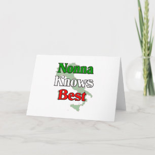 Nonna (italiensk farmor) M vet bäst Helgkort