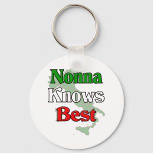 Nonna (italiensk farmor) M vet bäst Nyckelring