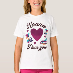 Nonna jag älskar dig, farmor jag älskar dig t shirt