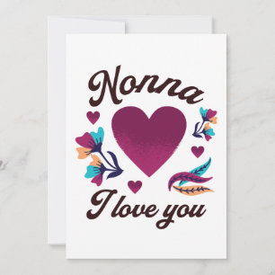 Nonna jag kärlek dig, mormor jag kärlek dig inbjudningar