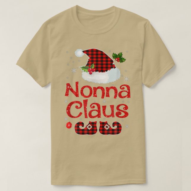 Nonna Jultomten Hat-jultomten-familjen Julafton T Shirt (Design framsida)