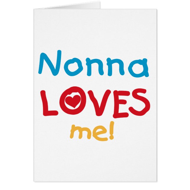 Nonna Kärlek Me T-shirts och presenter Hälsningskort (Framsidan)