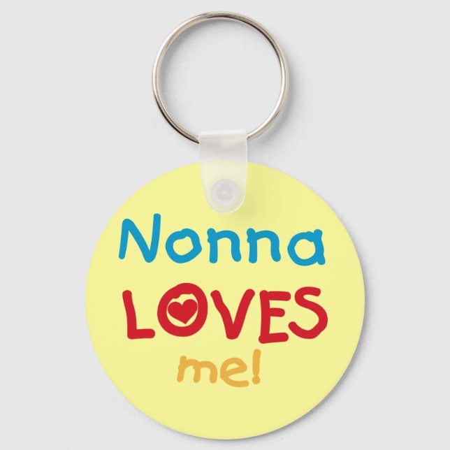 Nonna Kärlek Me T-shirts och presenter Nyckelring (Framsida)
