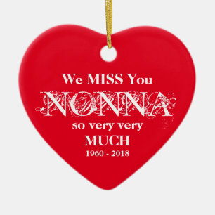 Nonna Loving Memory Anpassningsbar Family Namn jul Julgransprydnad Keramik
