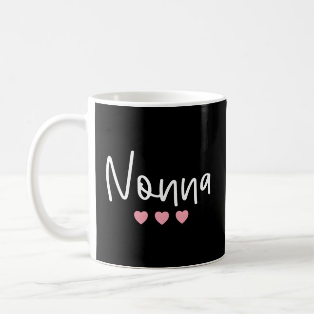 Nonna Minimalistic Italy Granma Grandmor Nonn Kaffemugg (Vänster)