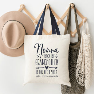 Nonna Mormor för gammal Dam Tygkasse