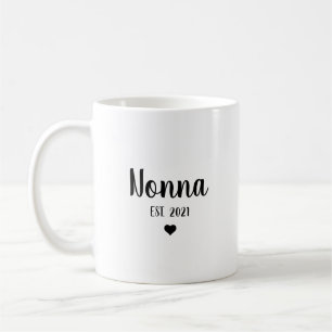 Nonna Mormor Graviditets Tillkännagivande Baby Avs Kaffemugg