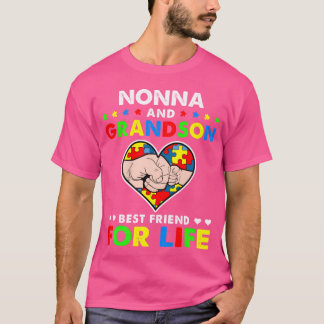 Nonna och Grandson Best Friend for Life Autism Fam T Shirt
