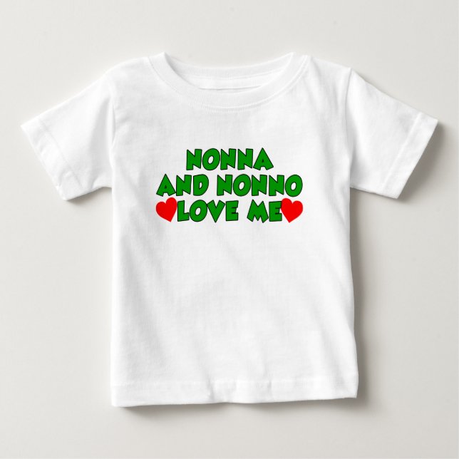 Nonna och Nonno älskar mig Tee (Framsida)