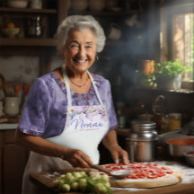 Nonna Personlig Lavender Rosa Lillies Apron