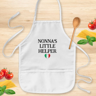 Nonna’s Little Helper Kids - Italian Flag Heart Barnförkläde