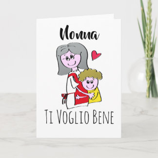 Nonna ti voglio bene Biglietto di auguri Helgkort