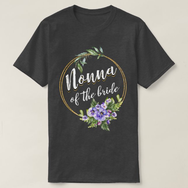 Nonna till bruden bröllop bröllopsfest Nonna mor T Shirt (Design framsida)