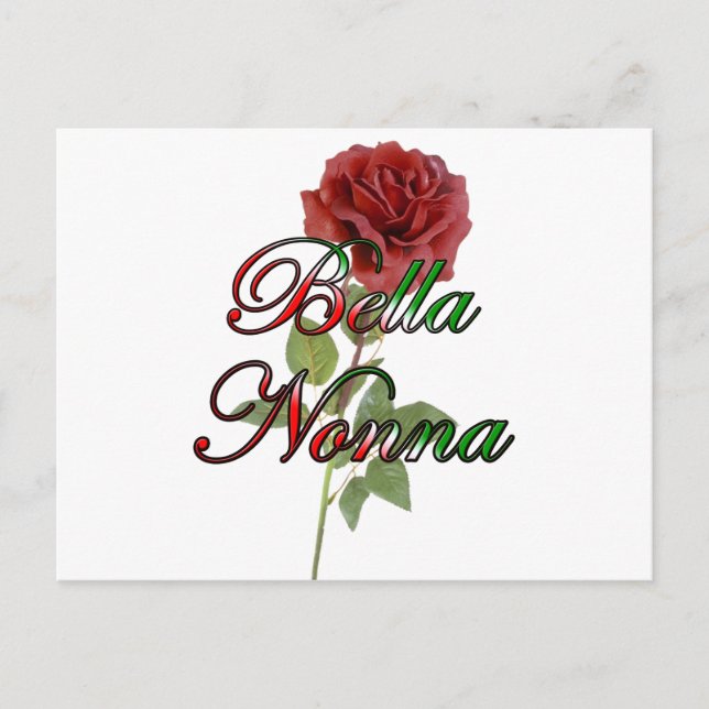 Nonna (vacker italiensk farmor) vykort (Framsida)