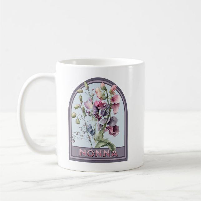 Nonna Vintage Blommor Mormor Kaffemugg (Vänster)