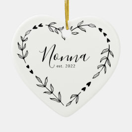 Nonna Year Est. Julkeramikprydnad Julgransprydnad Keramik