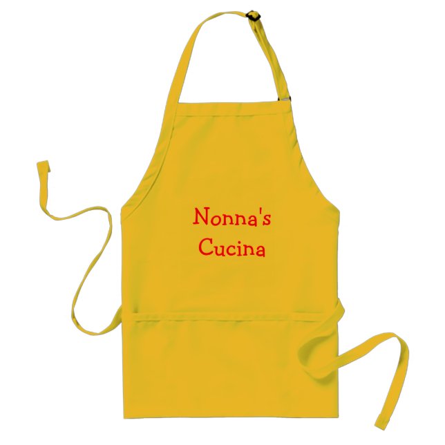 Nonnas Cucina (kök) speciell gåva Förkläde (Framsidan)