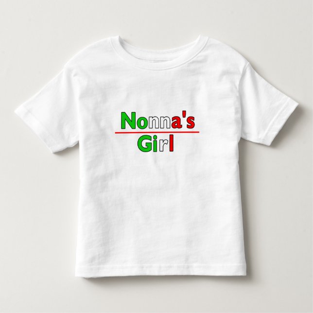 Nonnas Girl Småbarn T-shirt till Match med Nonna (Framsida)