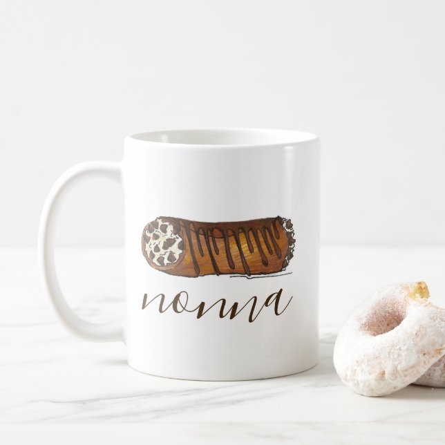 Nonnas Kitchen Italias farmor Cannoli Pastry Kaffemugg (Med munk)