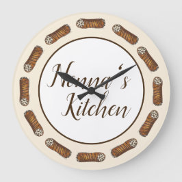 Nonnas Kitchen Italienska bakverk Cannoli Pastries Stor Klocka