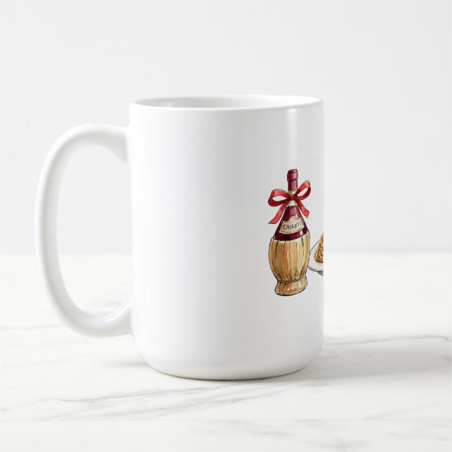 Nonnas kök Coquette-estetik - Italiensk sommar Kaffemugg (Vänster)