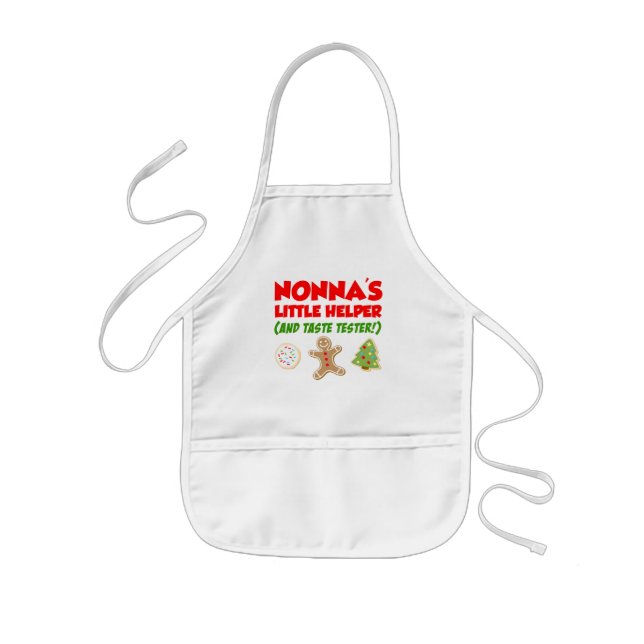 Nonnas lilla Helper-julkakor Barnförkläde (Framsidan)