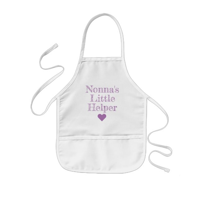 Nonnas lilla hjälpare Barnbarn Kids Apron Barnförkläde (Framsidan)