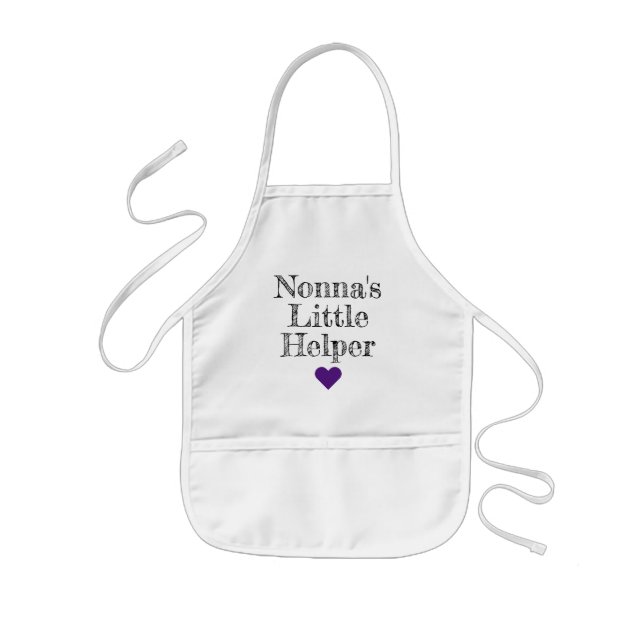 Nonnas lilla hjälpare Barnbarn Kids Apron Barnförkläde (Framsidan)