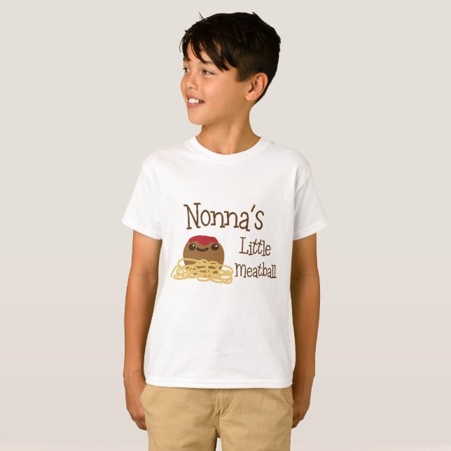 Nonnas lite Meatball T Shirt (Hel framsida)