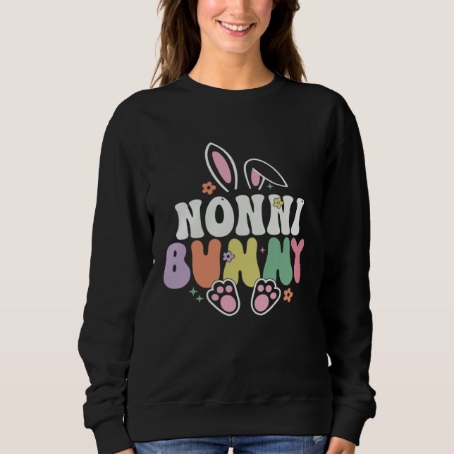 Nonni Bunny Women Easter Day Rabbit Grandma Family T Shirt (Framsida)