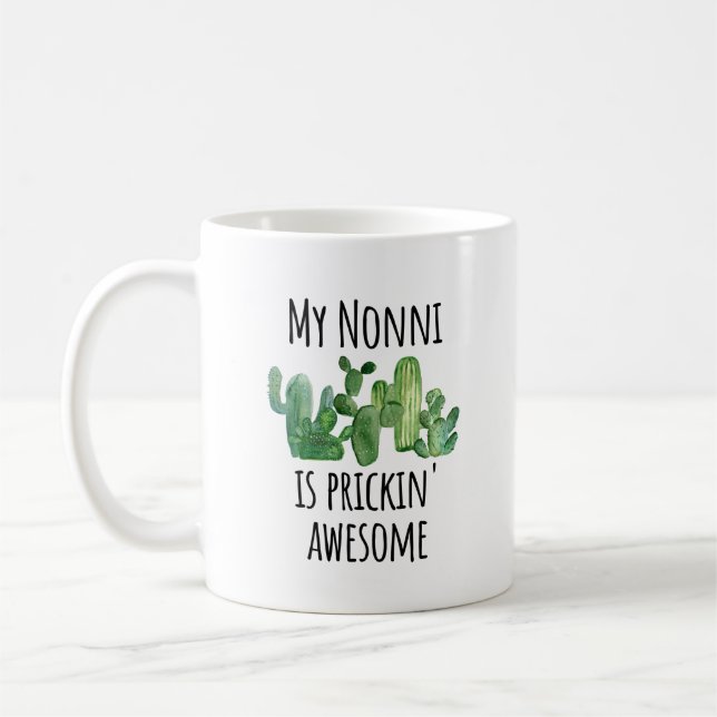 Nonni Gift Italift Grandmor Grandma Gift Idea Kaffemugg (Vänster)