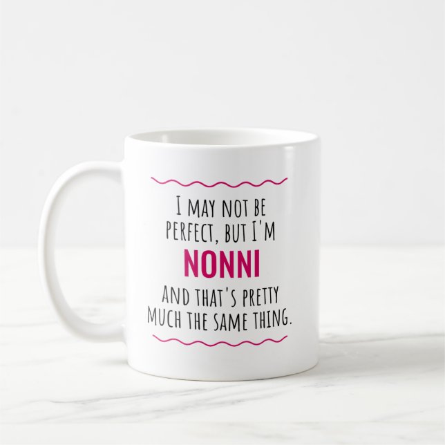 Nonni Gift Italift Grandmor Grandma Gift Idea Kaffemugg (Vänster)