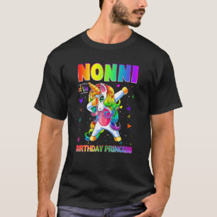 Nonni of the Birthday Princess Girl Dabbing Unicor T Shirt