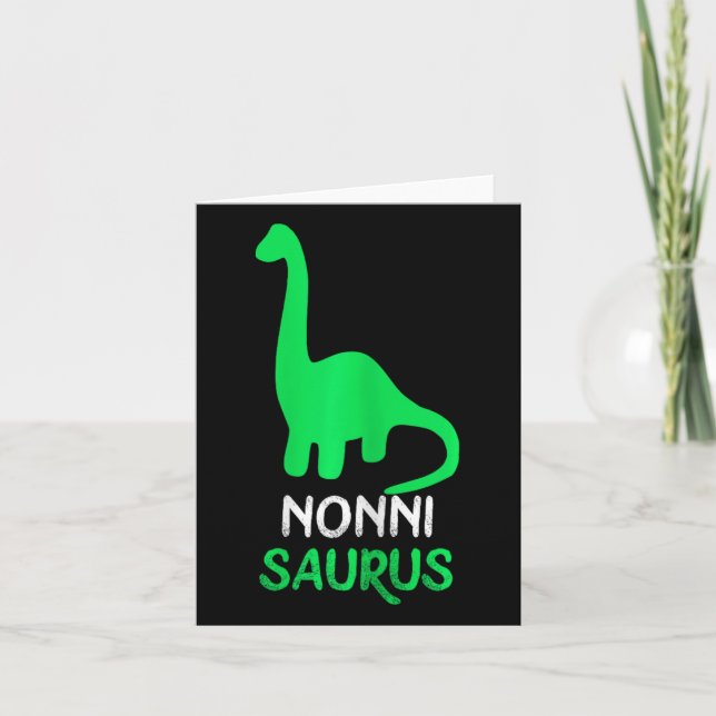 Nonni-saurus Funny Dino Dinosaur Nonnisaurus Kort (Framsida)