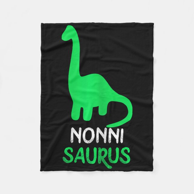 Nonni-saurus Rolig Dino Dinosaurie Nonnisaurus  Fleecefilt (Framsidan)