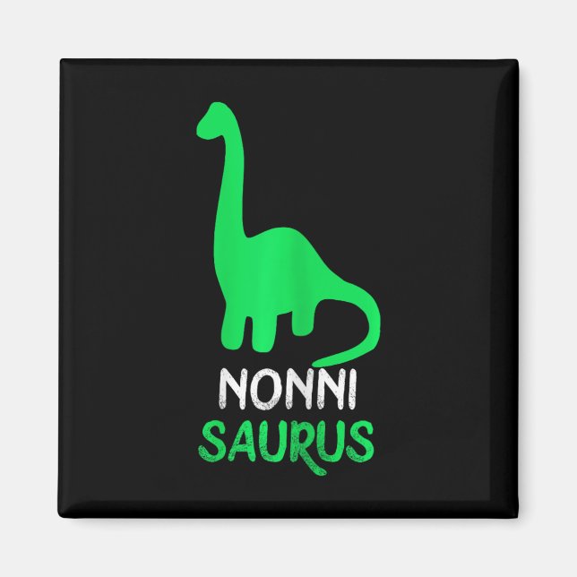 Nonni-saurus Rolig Dino Dinosaurie Nonnisaurus  Magnet (Framsidan)