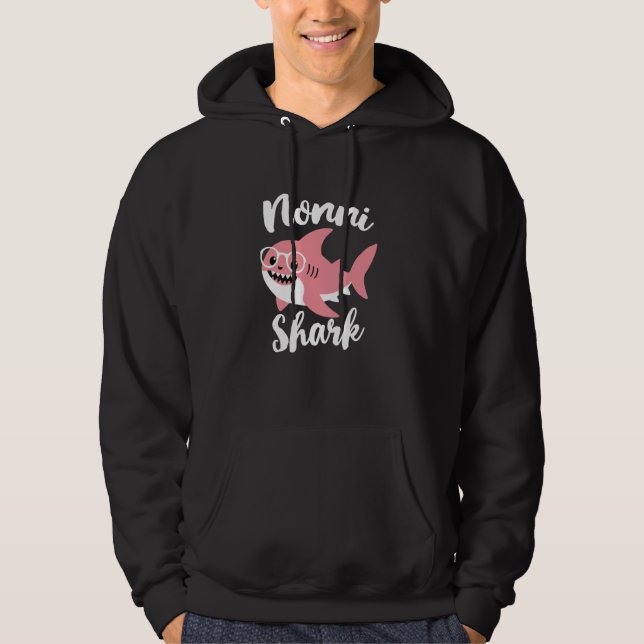 Nonni Shark Mother's Day Grandma Funny Hoodie (Framsida)