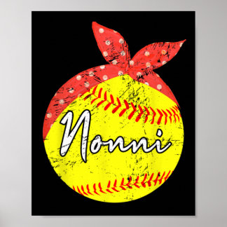 Nonni Softball Boll Mors dag Poster